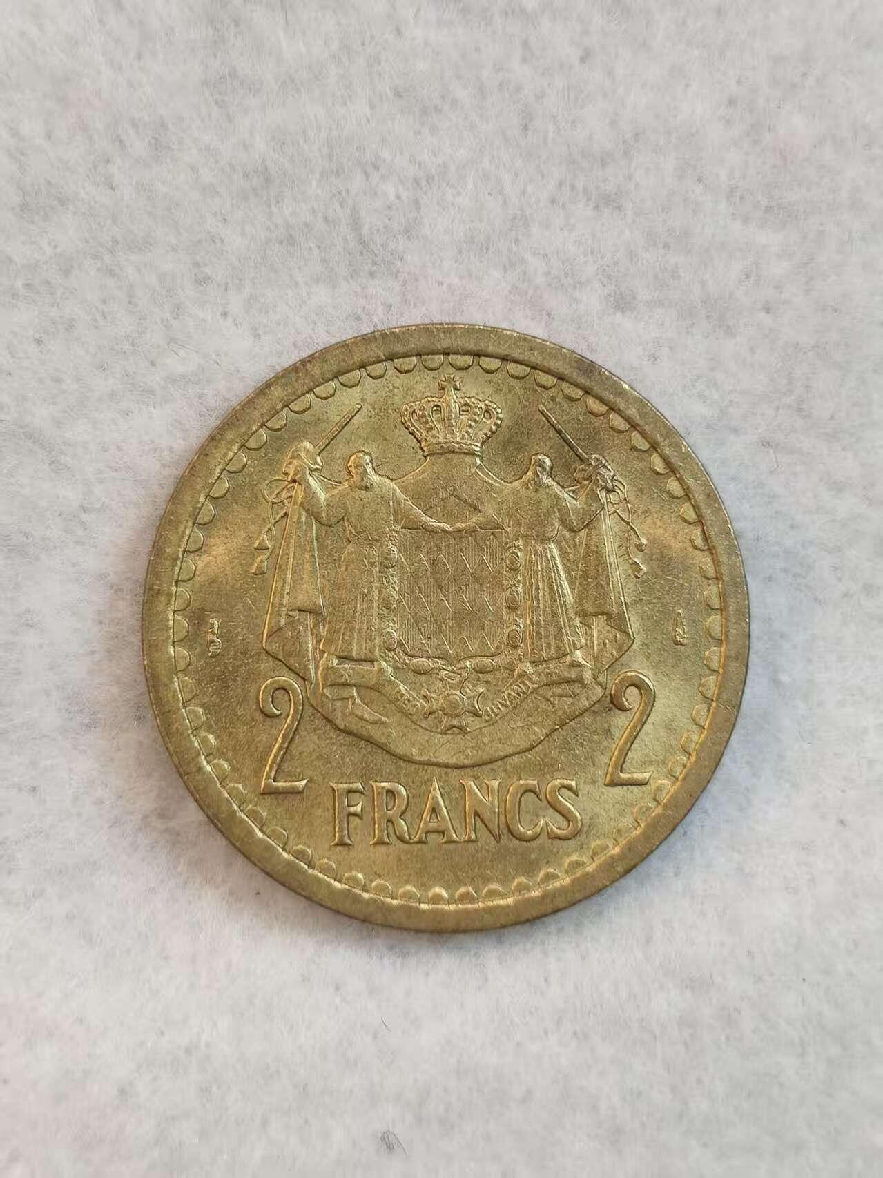 G&W世界散币，银币处理专场（第39场） 摩纳哥路易二世2法郎