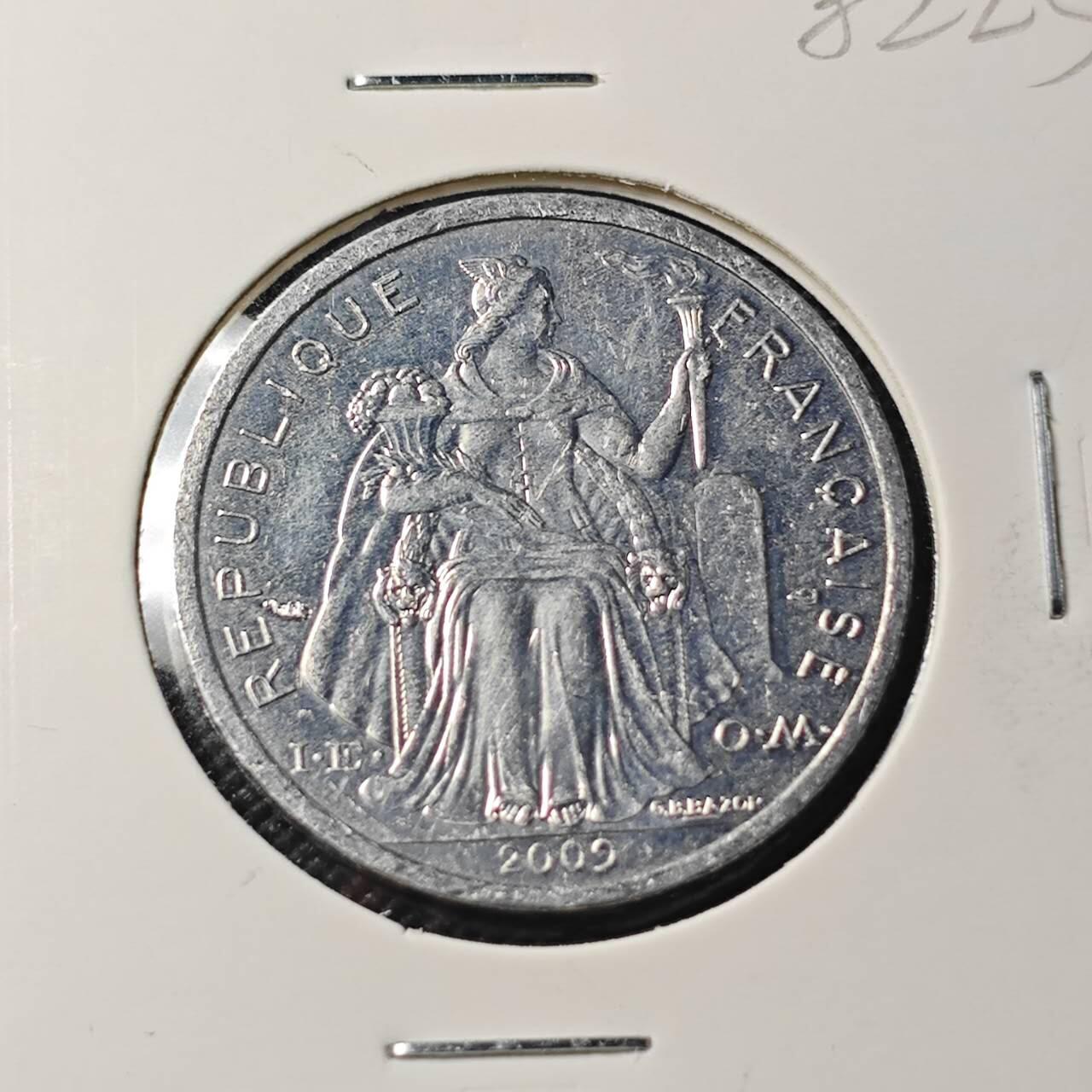 KK钱币收藏小铺 第382期  2月预留时间 周末发货 2009新喀里多尼亚2法郎