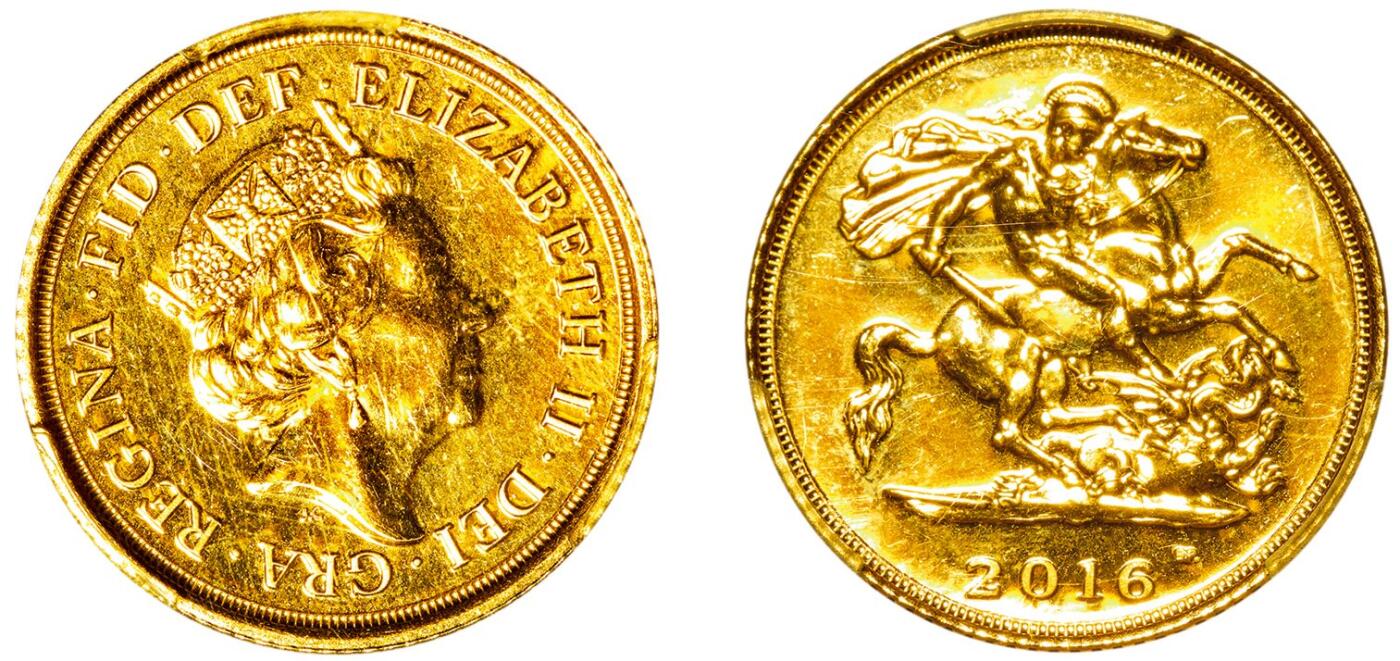 中贸圣佳2025年秋季拍卖会 众妙 2016年 英国1/2索维林金币