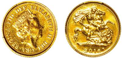 中贸圣佳2025年秋季拍卖会 众妙 - 2016年 英国1/2索维林金币