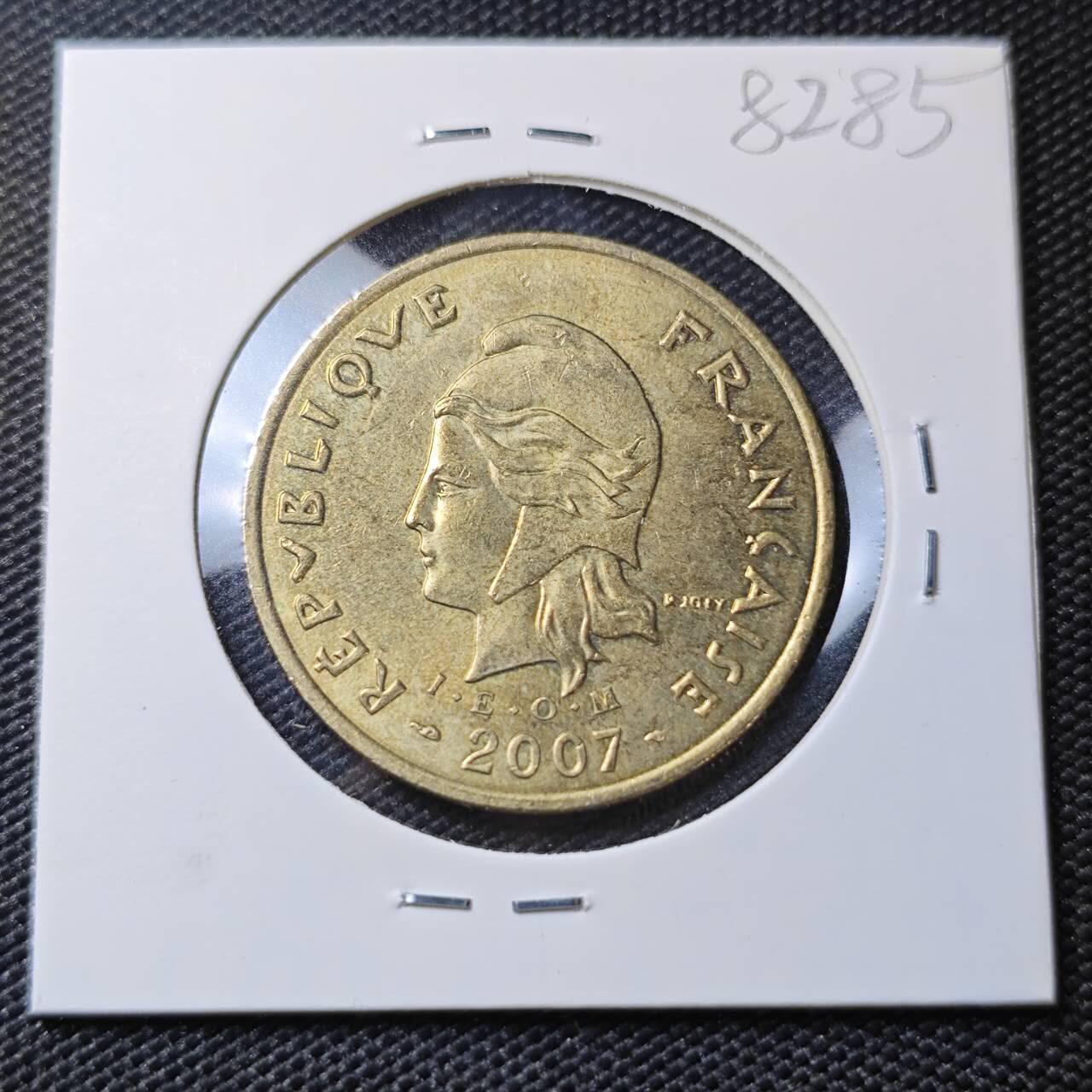 KK钱币收藏小铺 第382期  2月预留时间 周末发货   2007新喀里多尼亚100法郎