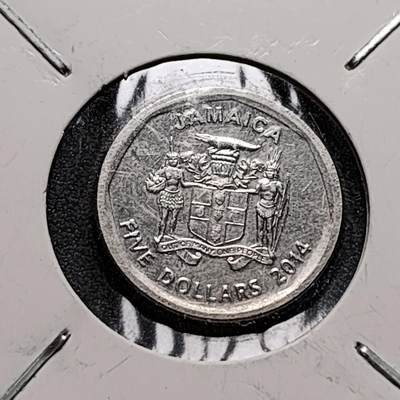 泉币菌-第149场-精品福利场 - 北美洲 牙买加5元 硬币 21.5mm 民族英雄诺曼·曼利