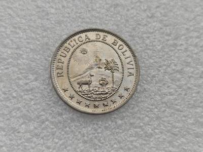 瓶子🏺第221期拍卖会 -  玻利维亚1939年镍币50分  UNC车轮光