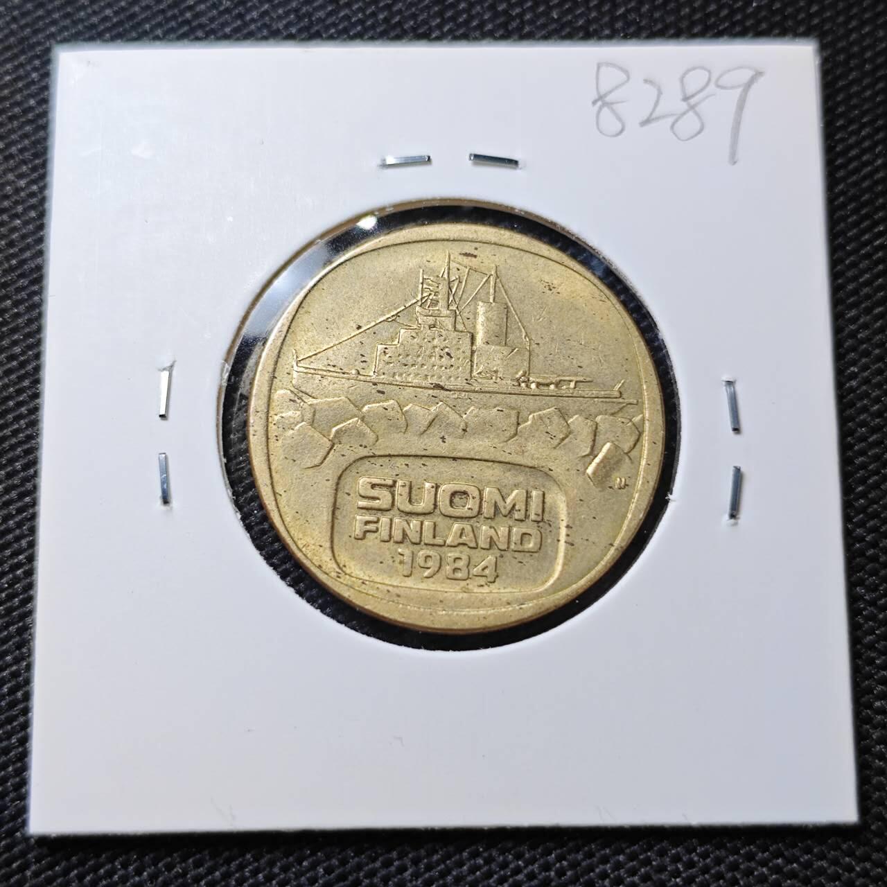 KK钱币收藏小铺 第382期  2月预留时间 周末发货  1984芬兰5马克 破冰船