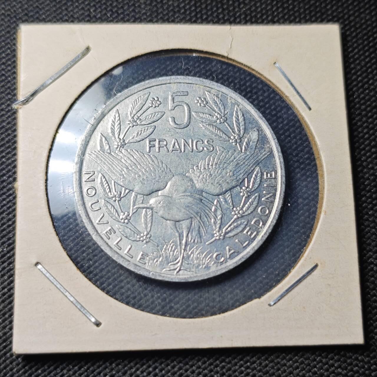 KK钱币收藏小铺 第382期  2月预留时间 周末发货  1991新喀里多尼亚5法郎