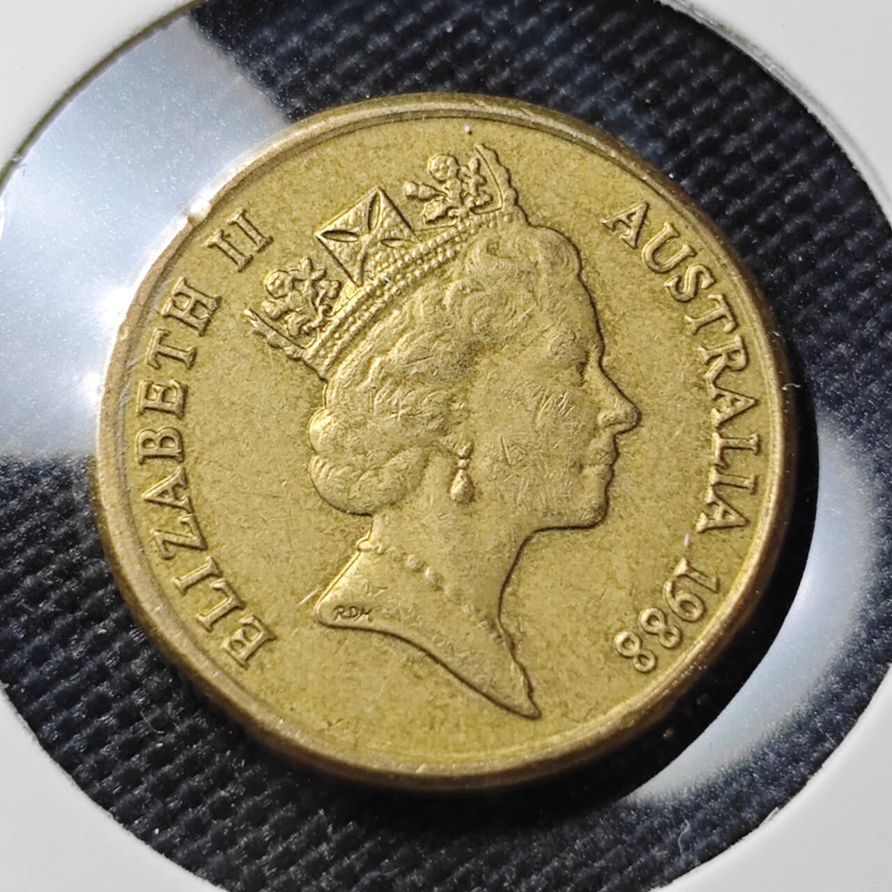 KK钱币收藏小铺 第382期  2月预留时间 周末发货  1988澳大利亚土著人2元