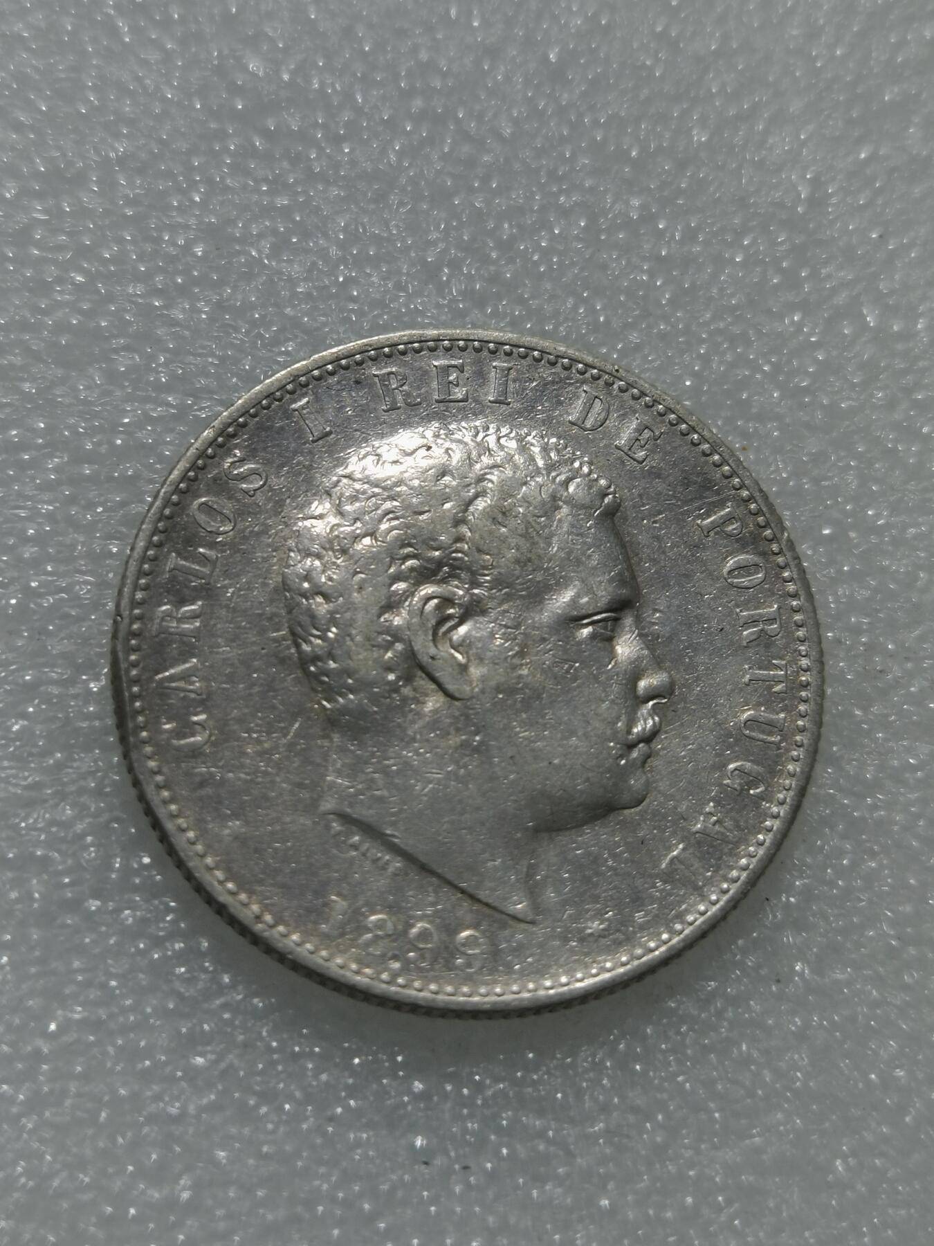 天下钱庄专场欢迎参拍 葡萄牙卡洛斯一世1000瑞斯银币