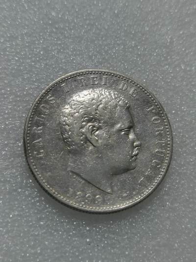 天下钱庄专场欢迎参拍 - 葡萄牙卡洛斯一世1000瑞斯银币