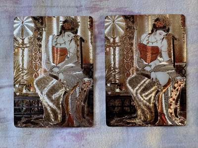 月落卡牌之特卡第1期-美女艺术卡专场 - 解语花   林太太  彫仙   双联粗闪卡一套