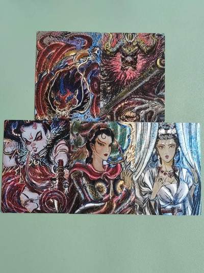 光影卡牌第27期，各家亲签，各家套卡，持续收拍品 - 权迎东新绘西游记粗闪5张