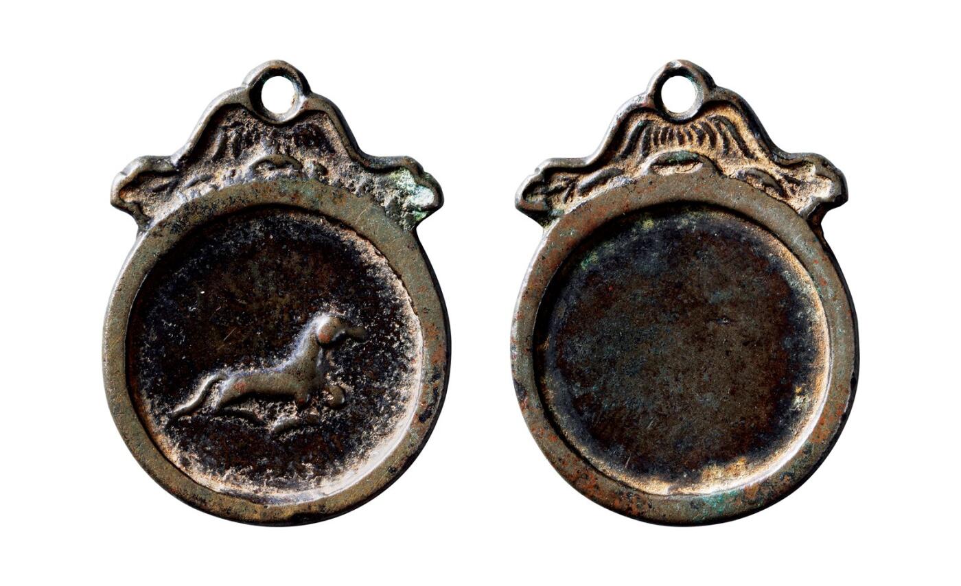 中贸圣佳2025年秋季拍卖会 争辉 中国历代古钱 明 铜质犬牌 57.4*4.3mm