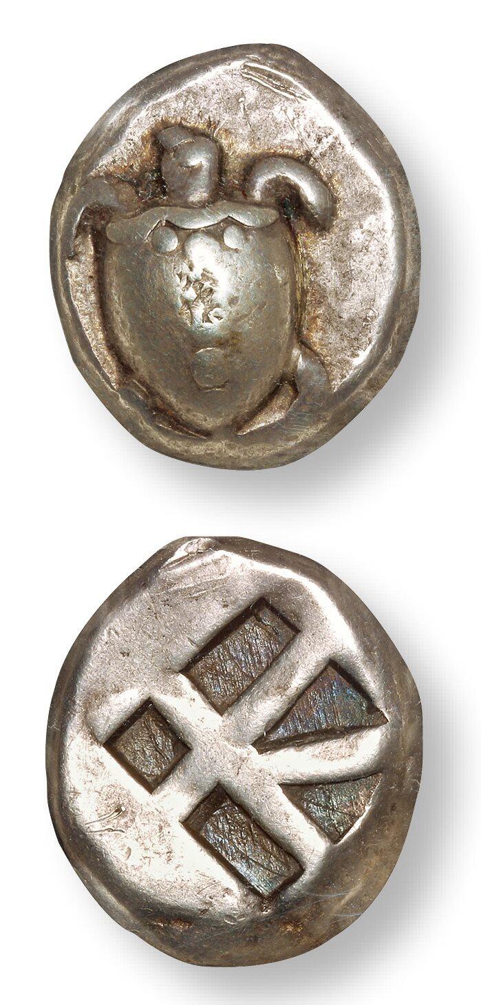 中贸圣佳2025年秋季拍卖会 众妙 公元前480-公元前457年 古希腊埃伊纳岛早期古风时期海龟银币