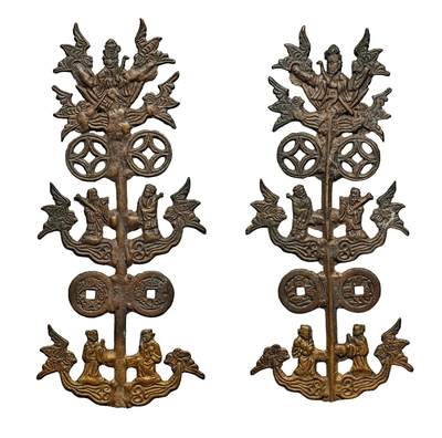 中贸圣佳2025年秋季拍卖会 争辉 中国历代古钱 - 清 川炉钱树枝头 230mm