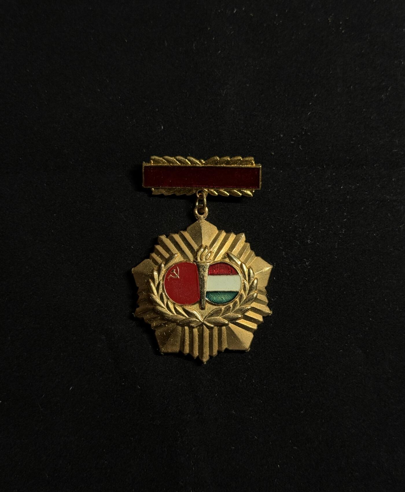 欢庆元旦！戎马世界章牌大赏第109期元旦大拍 匈牙利苏联友谊证章，带盒