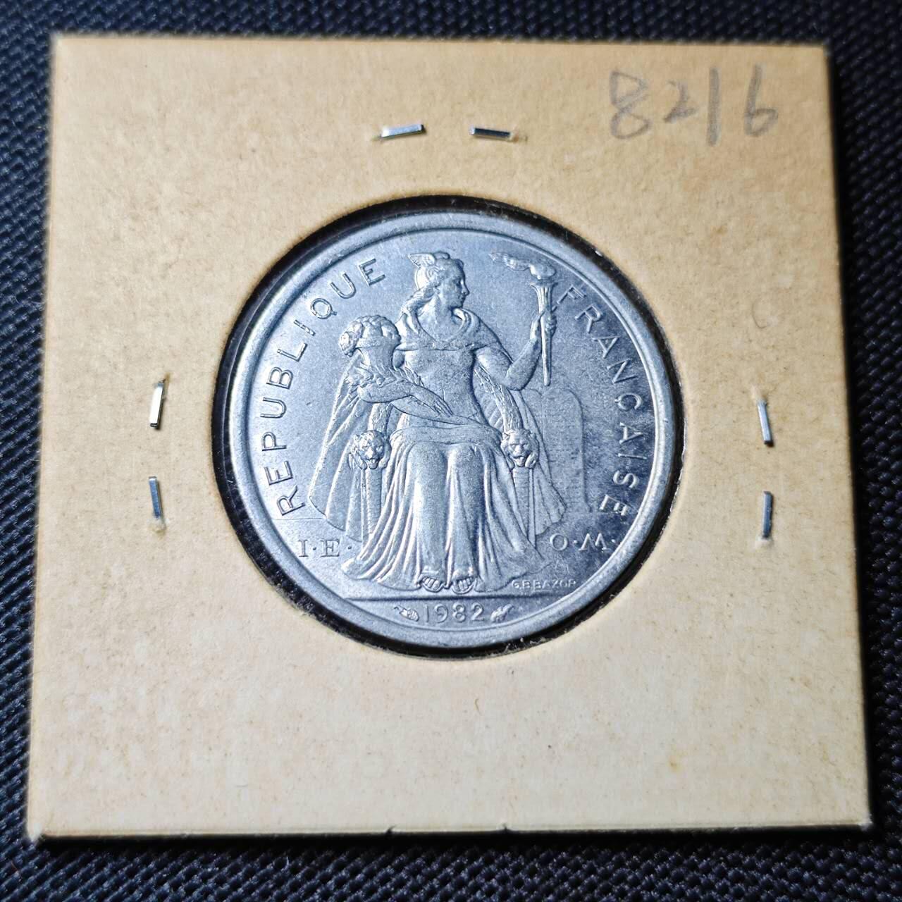 KK钱币收藏小铺 第382期  2月预留时间 周末发货  1982新喀里多尼亚2法郎