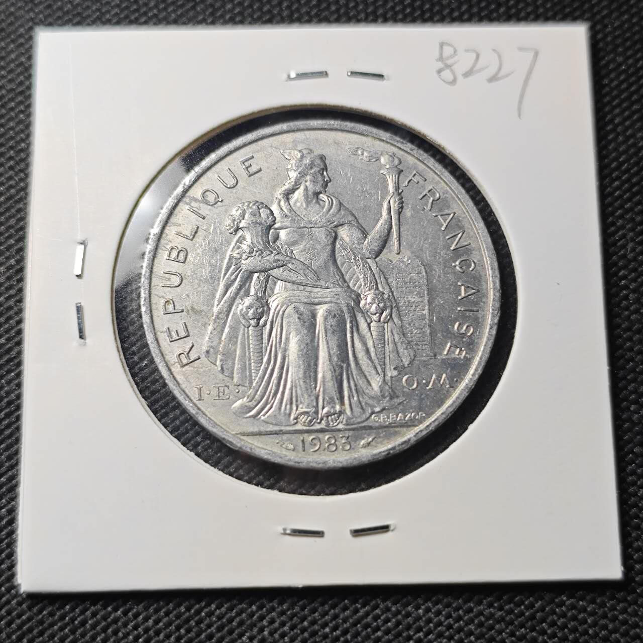 KK钱币收藏小铺 第382期  2月预留时间 周末发货 1983新喀里多尼亚5法郎