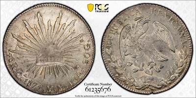 博洋堂世界钱币拍卖第153期（全场包邮） - PCGS AU58 墨西哥1874年CA MM版花边鹰洋，原味转光，状态低评