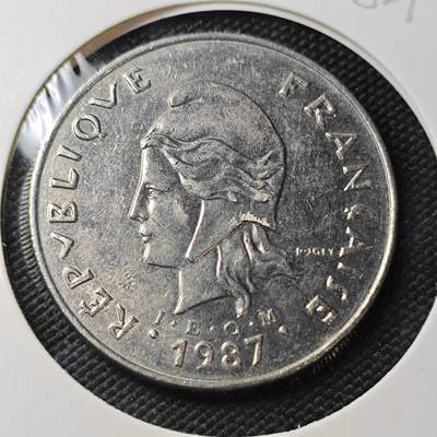 KK钱币收藏小铺 第382期  2月预留时间 周末发货 - 1987新喀里多尼亚50法郎