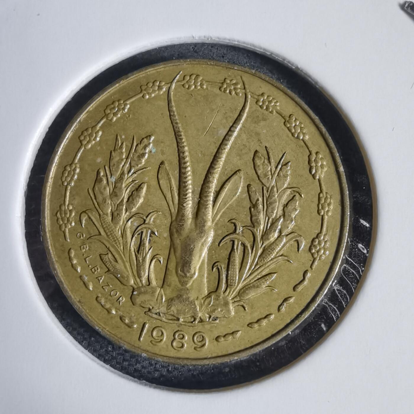 沼泽如烟--第937场 西非1989年5法郎