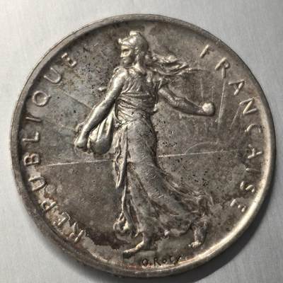 老蟹的宝藏🏴‍☠️ V - 法国1960年5法郎银币Silver (.835) Weight	12 g