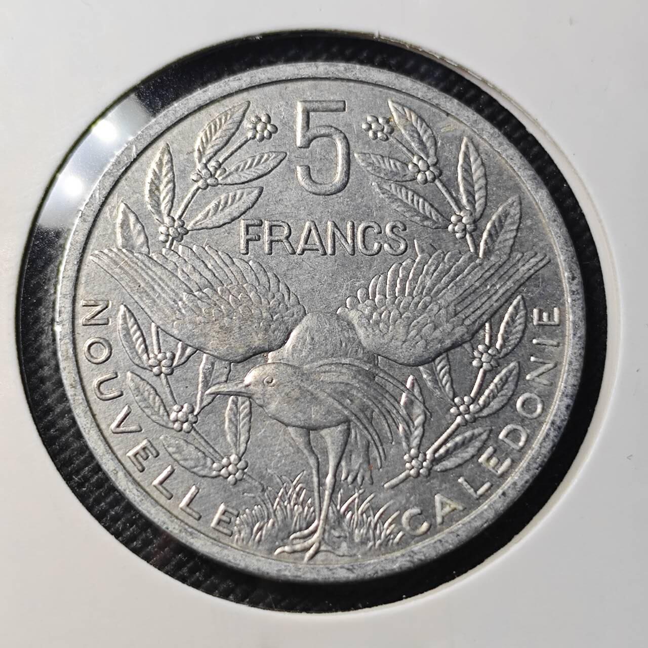 KK钱币收藏小铺 第382期  2月预留时间 周末发货 1983新喀里多尼亚5法郎