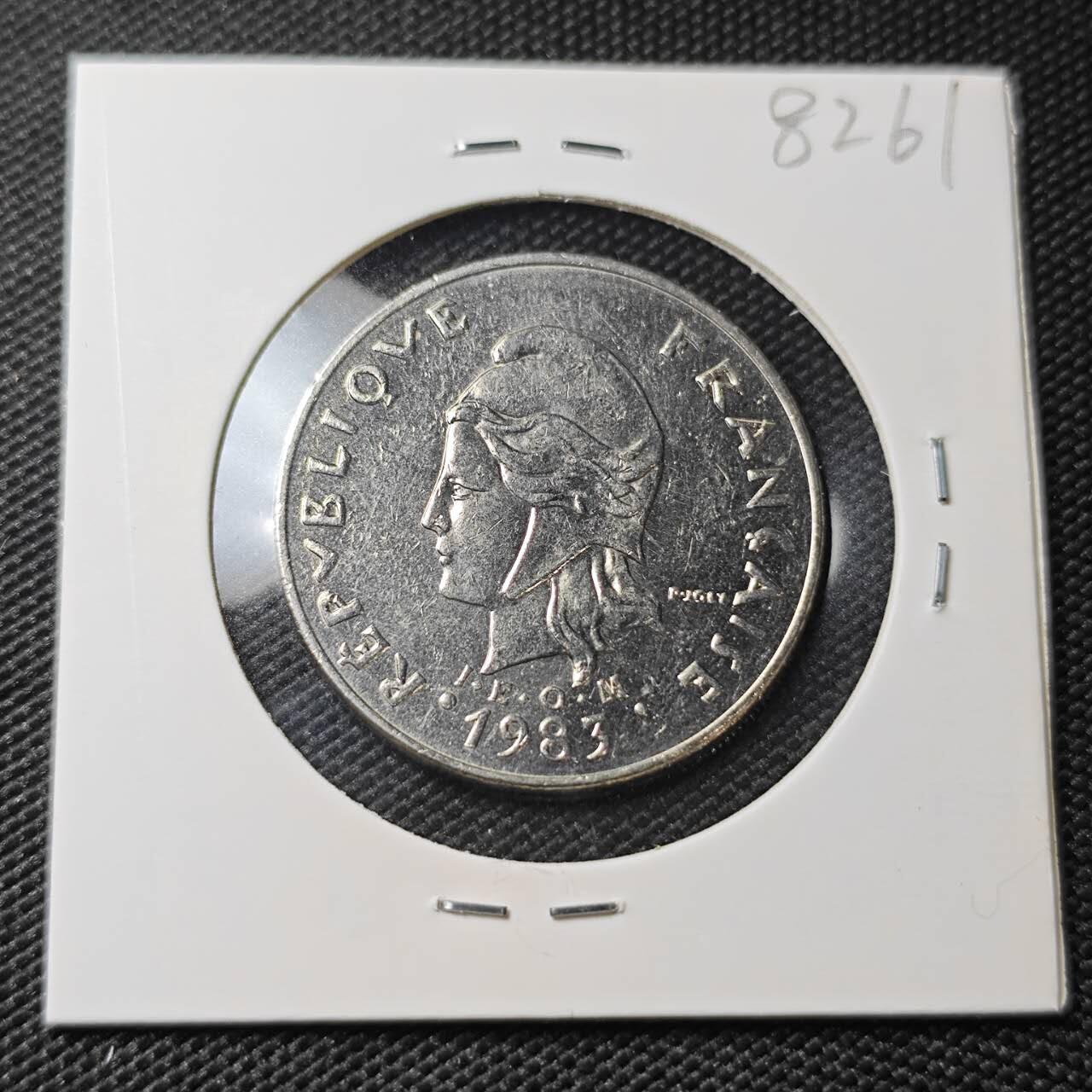 KK钱币收藏小铺 第382期  2月预留时间 周末发货 1983新喀里多尼亚20法郎