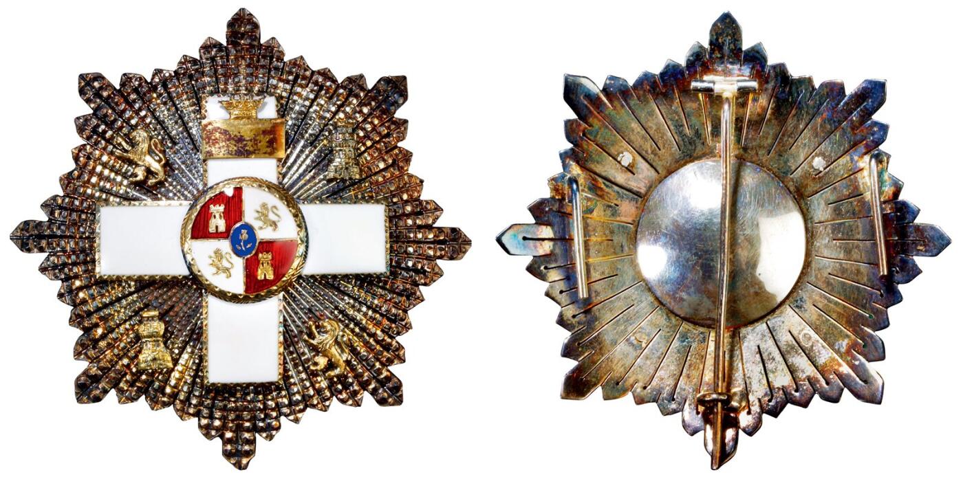 中贸圣佳2025年秋季拍卖会 众妙 20世纪30年代 西班牙军事功绩星芒银质珐琅勋章