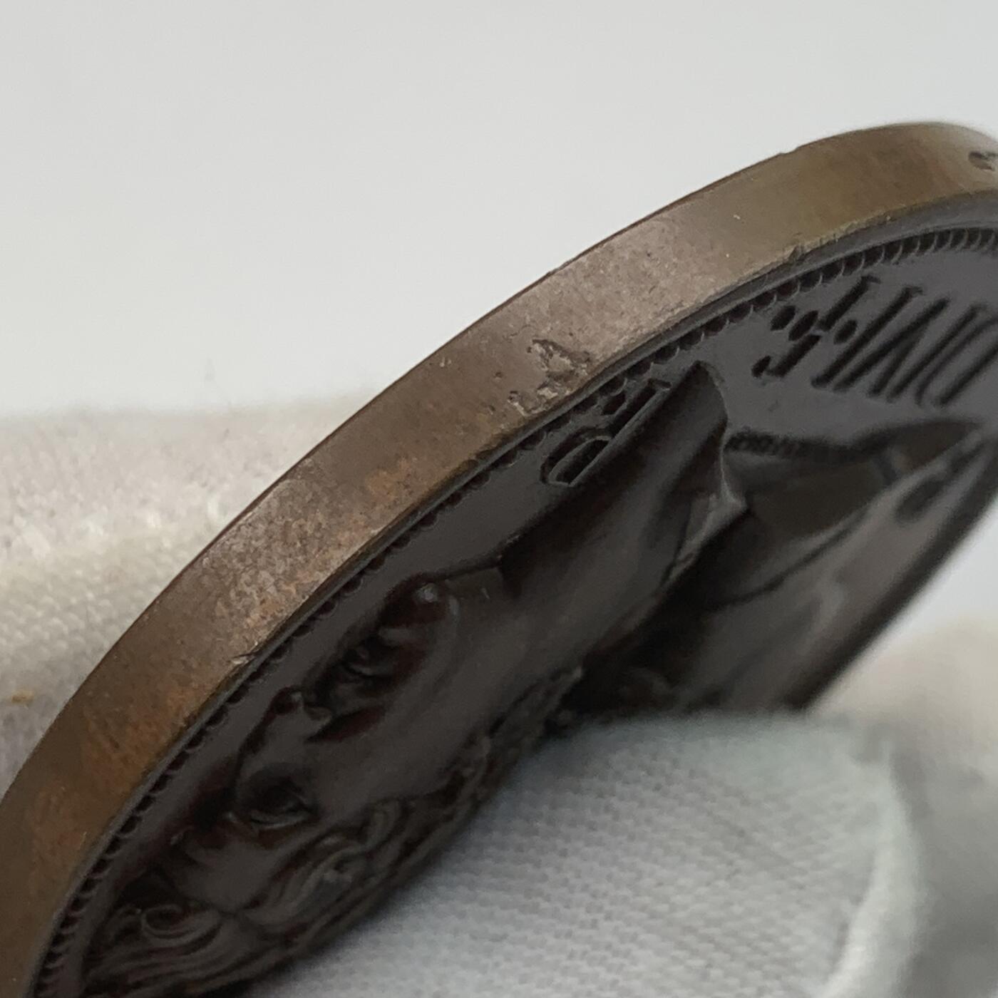 掌中浮雕-藏着的欧洲第046场 1844年法国第十二届科学大会纪念铜章，50mm