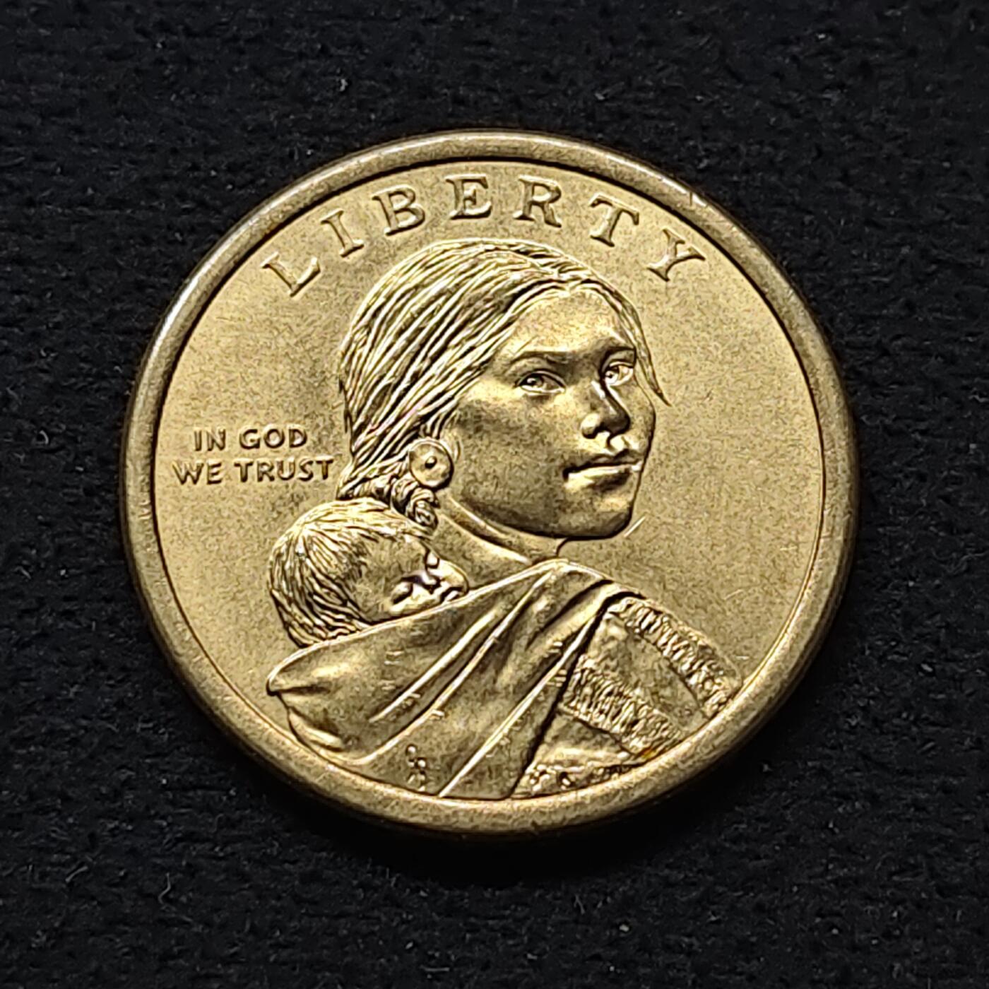 【全场包邮】纯粹捡漏拍486场（免费代拍第23场） 美国2015年萨卡维亚少数民族系列1元莫霍克公司钢铁工人纪念币