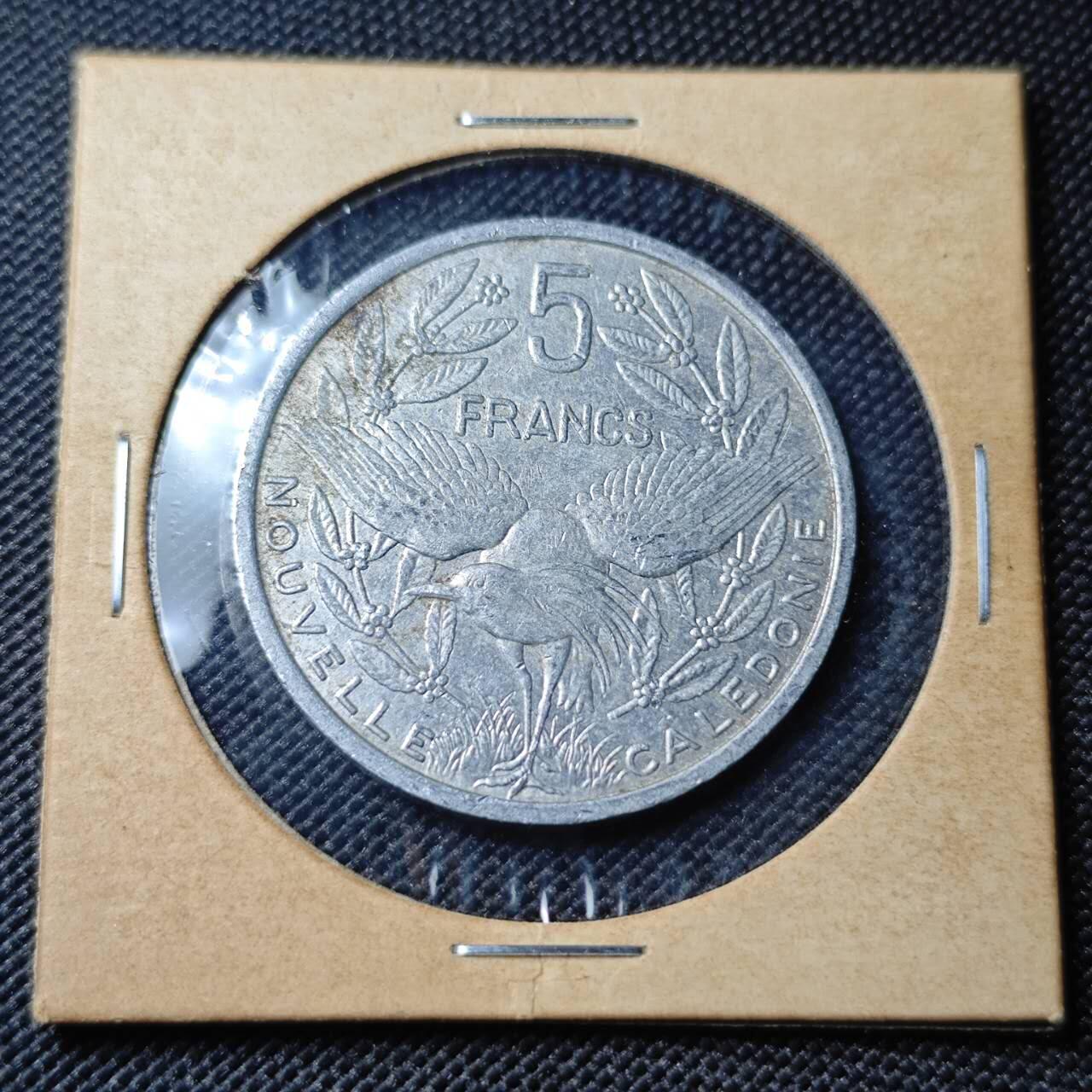 KK钱币收藏小铺 第382期  2月预留时间 周末发货 1990新喀里多尼亚5法郎