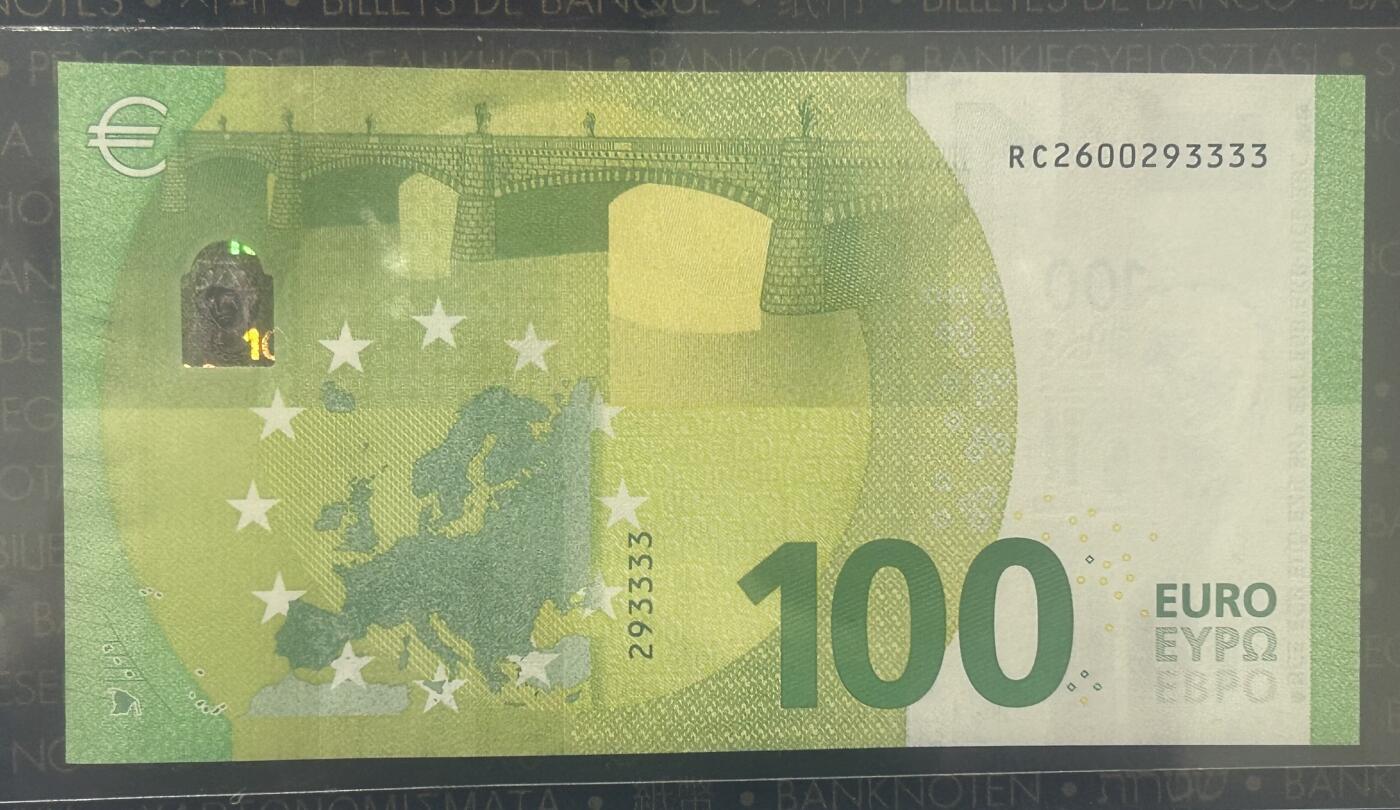 【礼羽收藏】🌏世界钱币拍卖第116期 全新UNC 2019年欧盟100欧元 无47狮子号3333