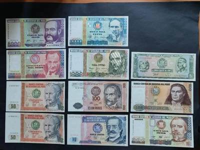 外国纸币专场251220第六十七场 - 秘鲁12张一组，全新品相UNC。