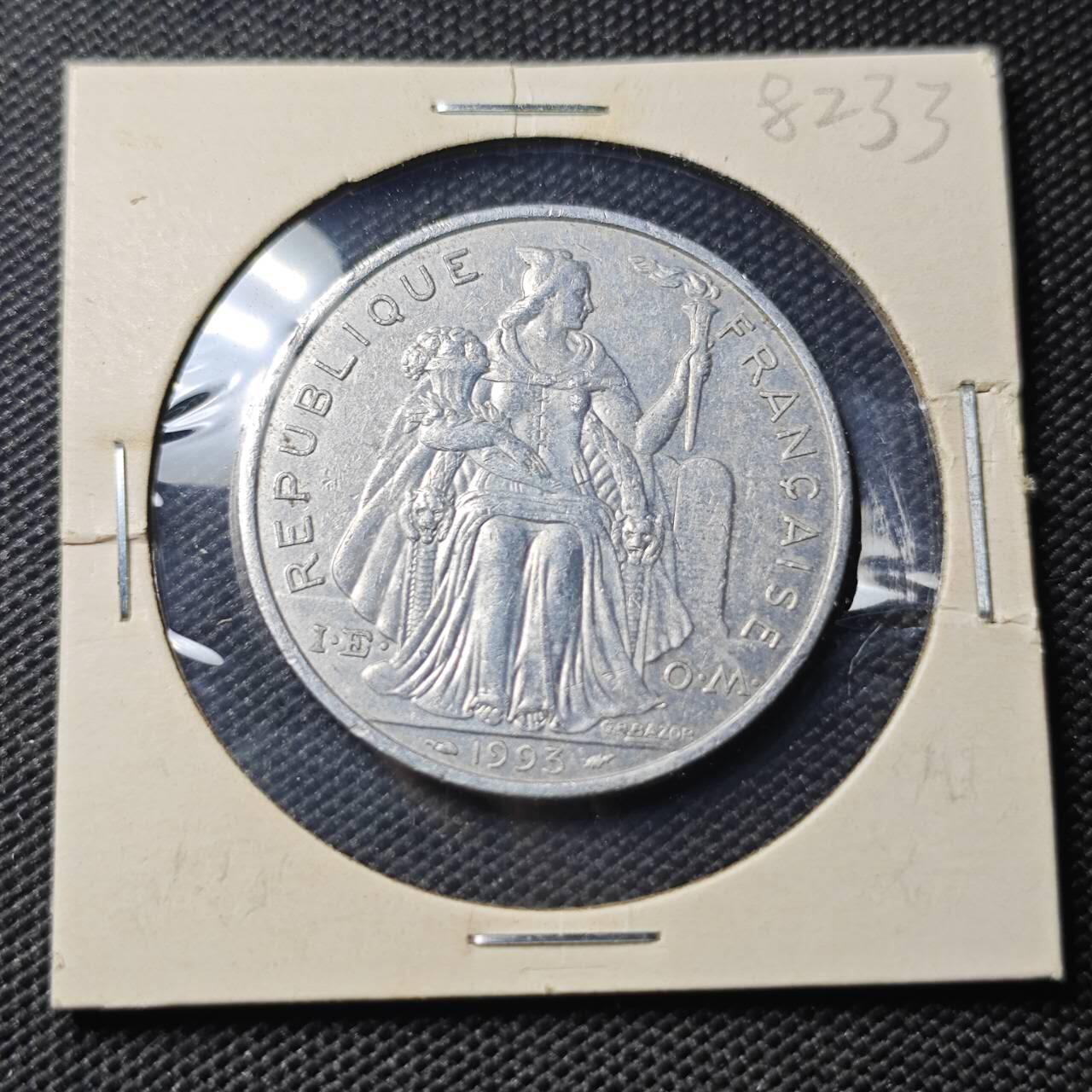 KK钱币收藏小铺 第382期  2月预留时间 周末发货  1993新喀里多尼亚5法郎