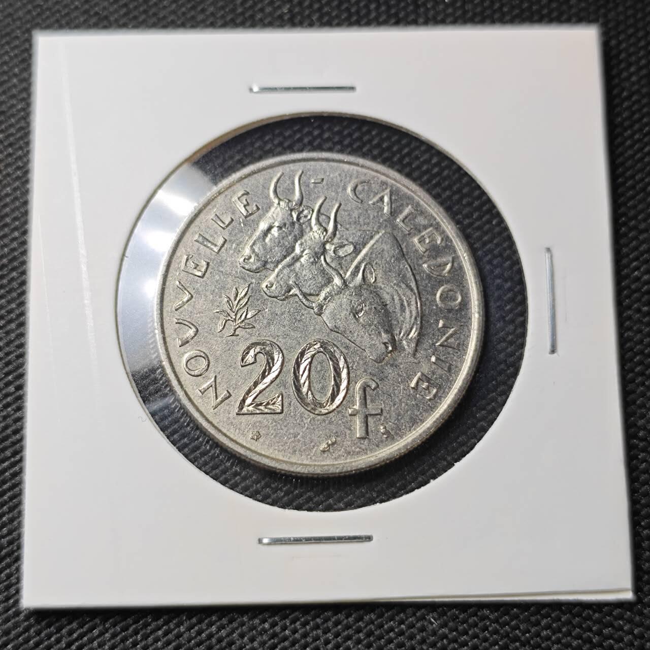 KK钱币收藏小铺 第382期  2月预留时间 周末发货 1970新喀里多尼亚20法郎