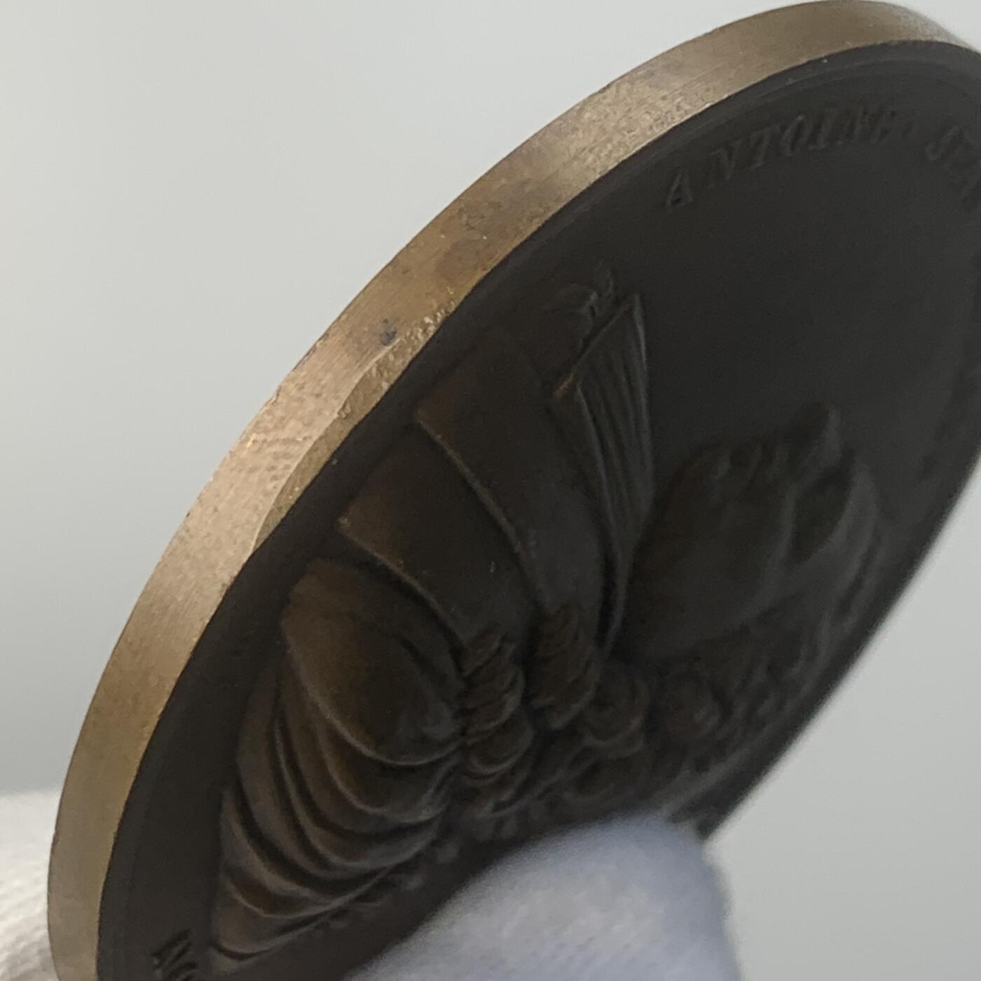 掌中浮雕-藏着的欧洲第046场 1917年法兰西学术院颁发的“美德奖”铜章，52mm