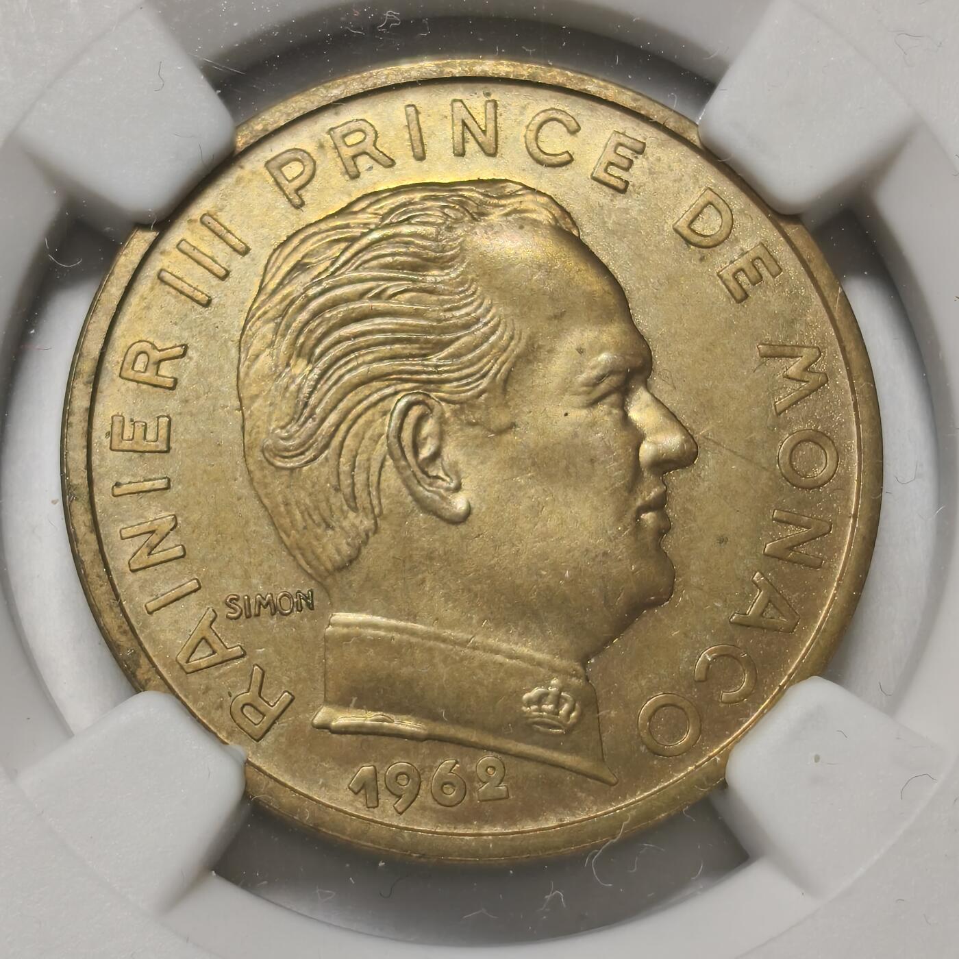 老蟹的宝藏🏴‍☠️ V NGC PF64 摩纳哥1962年50分样币