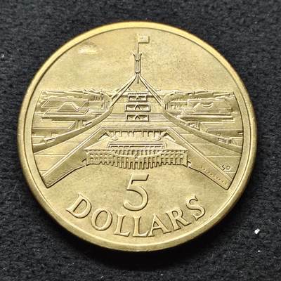 【全场包邮】纯粹捡漏拍486场（免费代拍第23场） - 澳大利亚1988年5元议会大厦纪念币