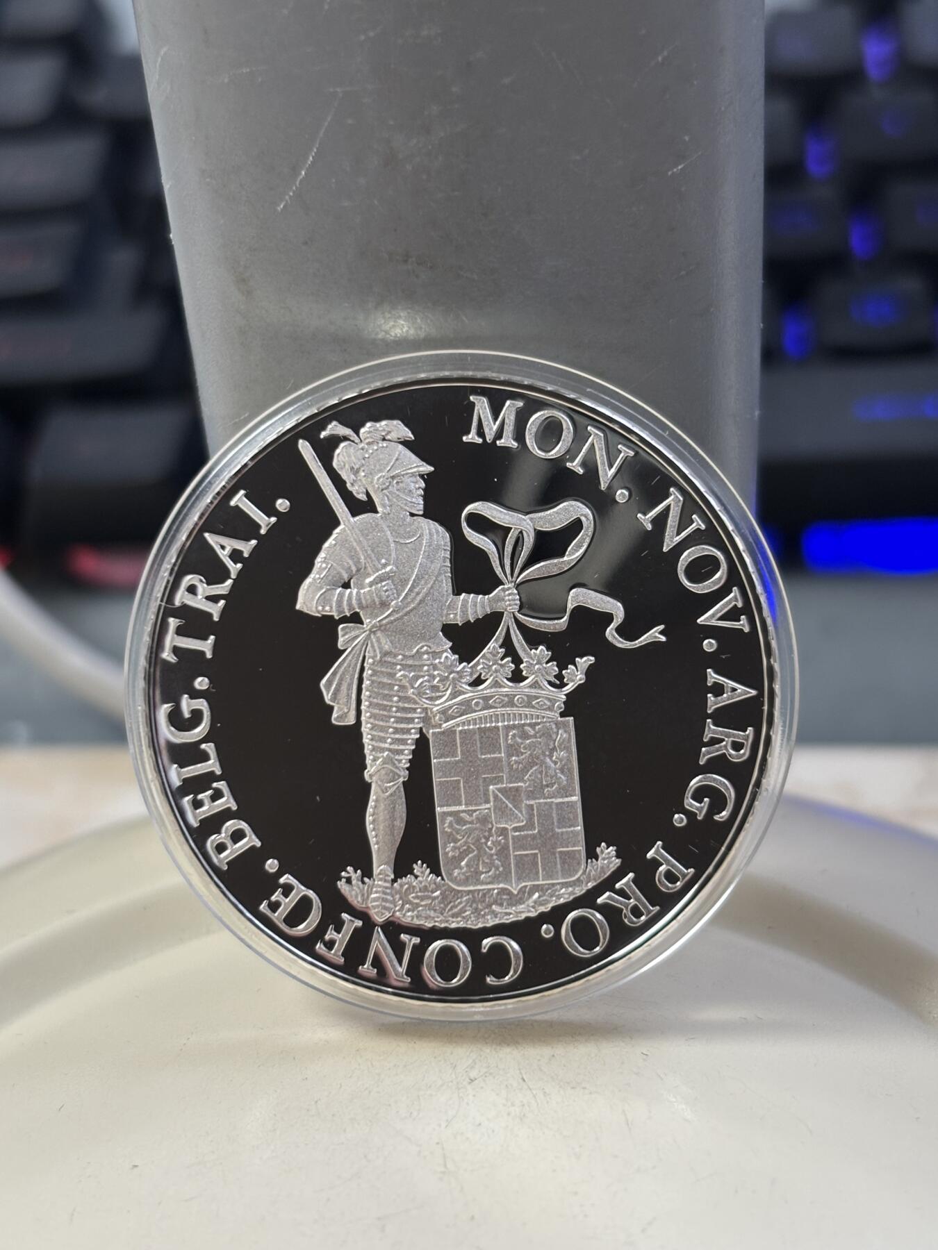 第185期拍卖 荷兰1993年1杜卡特精制银币 1816年杜卡特复刻 盒证全 28.25克873银