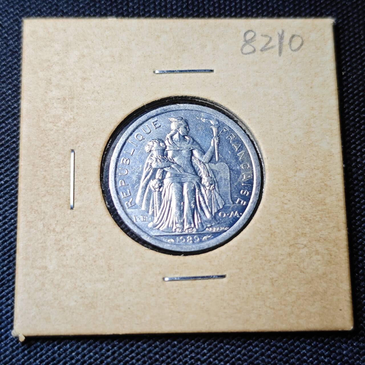 KK钱币收藏小铺 第382期  2月预留时间 周末发货  1989新喀里多尼亚1法郎