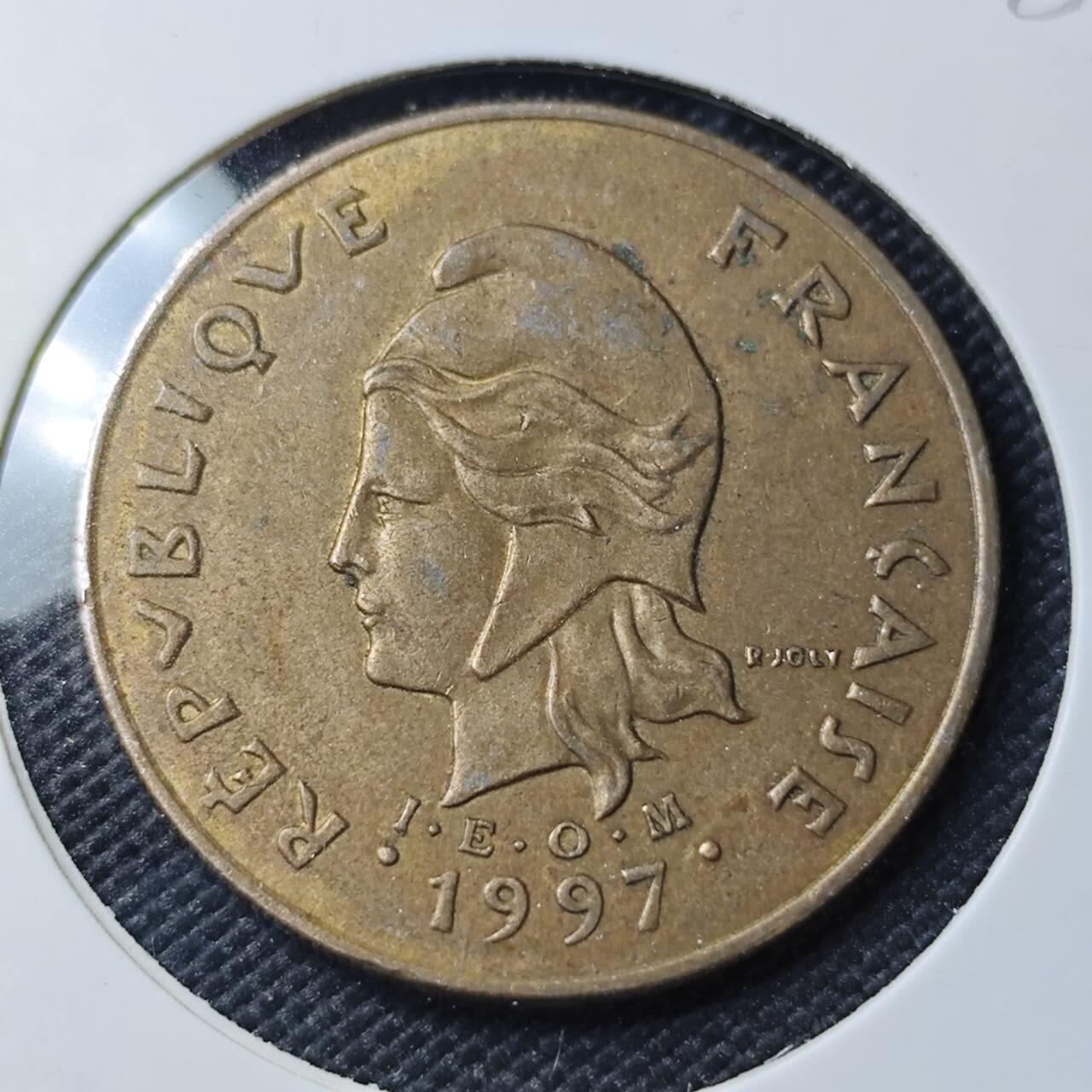 KK钱币收藏小铺 第382期  2月预留时间 周末发货   1997新喀里多尼亚100法郎