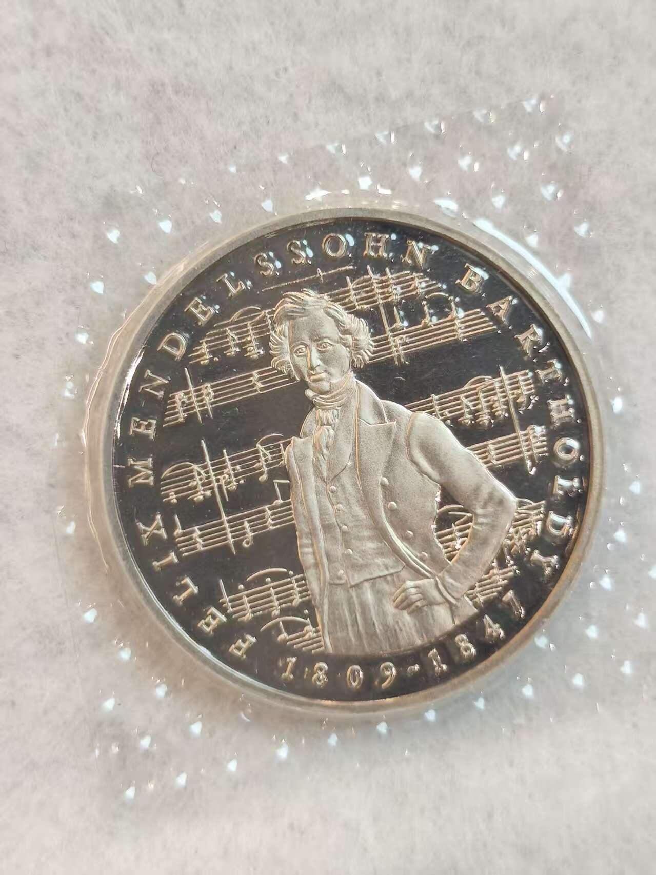 G&W世界散币，银币处理专场（第39场） 德国1984年5马克   音乐家门德尔松诞辰175周年 代表作 仲夏夜之梦