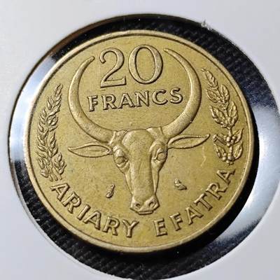 KK钱币收藏小铺 第381期  2月预留时间 周末发货 -  马达加斯加20法郎