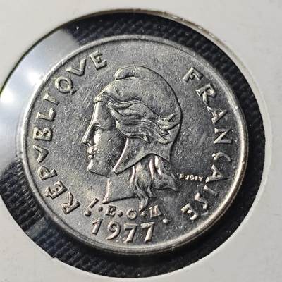 KK钱币收藏小铺 第382期  2月预留时间 周末发货 - 1977新喀里多尼亚10法郎