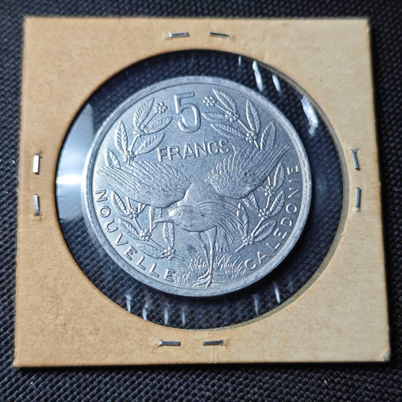 KK钱币收藏小铺 第382期  2月预留时间 周末发货 2001新喀里多尼亚5法郎 
