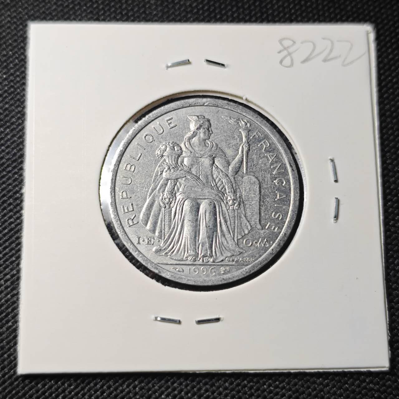 KK钱币收藏小铺 第382期  2月预留时间 周末发货  1996新喀里多尼亚2法郎