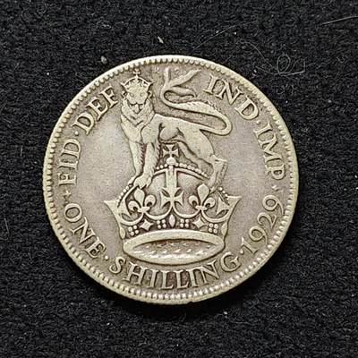 【全场包邮】纯粹捡漏拍486场（免费代拍第23场） - 英国1929年乔治五世1先令银币