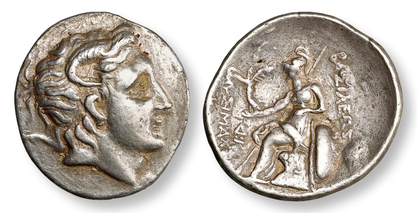 中贸圣佳2025年秋季拍卖会 众妙 公元前3世纪 古希腊色雷斯王国利西马科斯亚历山大公羊角4德拉克马银币