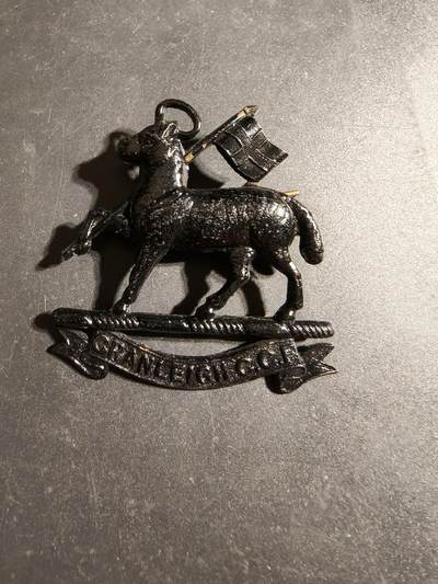 老王徽章第170期 - 英国克兰利军事学院联合学员营帽徽     一战时期