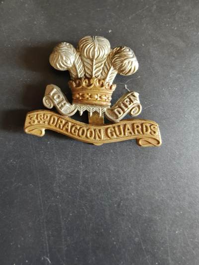 老王徽章第170期 - 英国第3近卫龙骑兵团帽徽     一战时期