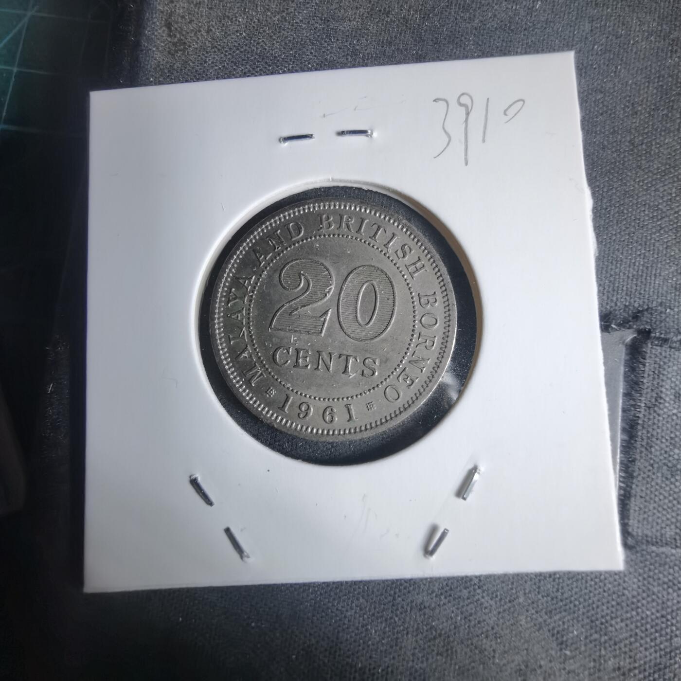 沼泽如烟--第939场 英属马来亚婆罗洲1961年20分